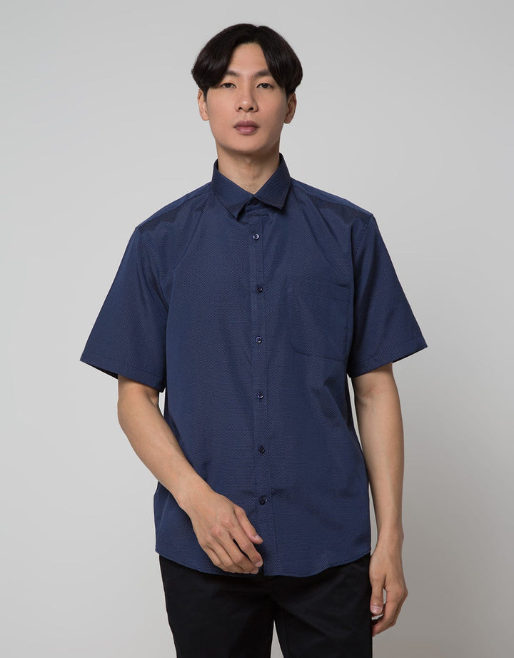 Cole Short Sleeve Shirt Regular Textured Dot