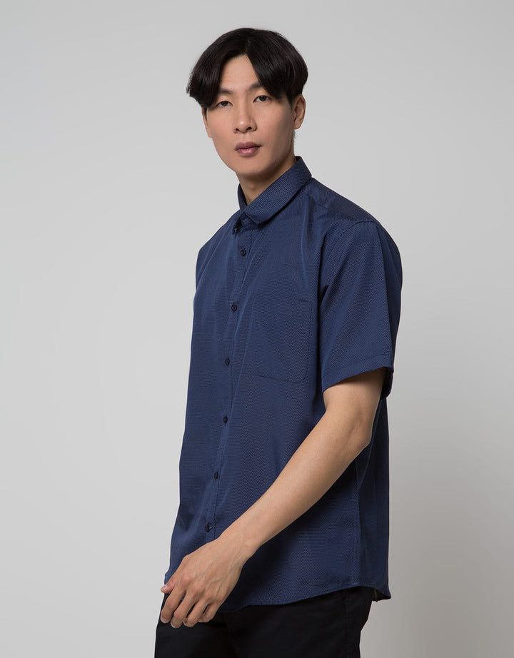 Cole Short Sleeve Shirt Regular Textured Dot