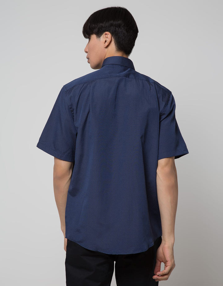 Cole Short Sleeve Shirt Regular Textured Dot
