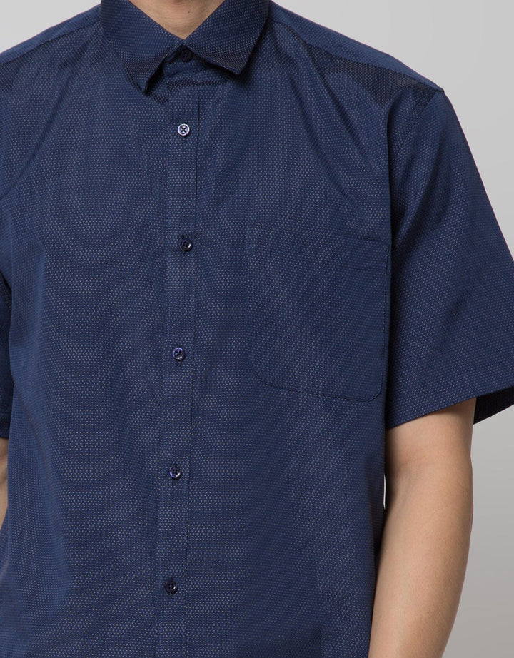 Cole Short Sleeve Shirt Regular Textured Dot