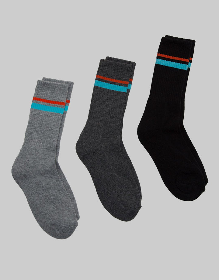 Cole Strip Sport Quarter Socks Pack of 3 Men
