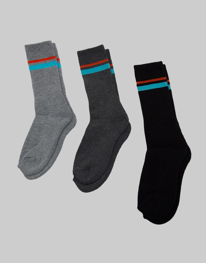 Cole Strip Sport Quarter Socks Pack of 3 Men
