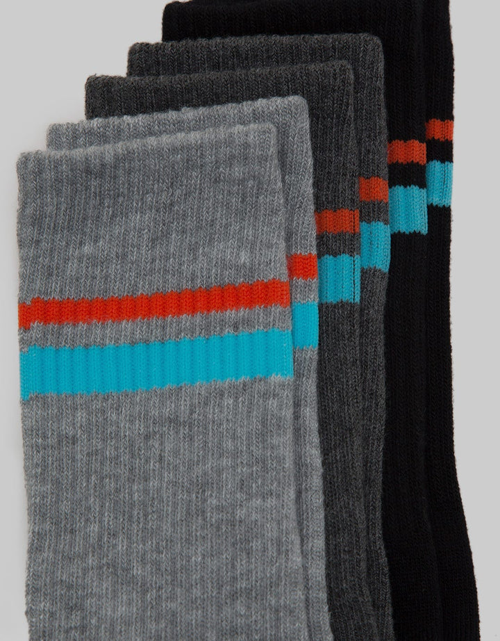 Cole Strip Sport Quarter Socks Pack of 3 Men