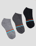 Cole Socks Sport Strip Blue 3Pk Ankle Cspstrip