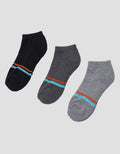Cole Socks Sport Strip Blue 3Pk Ankle Cspstrip