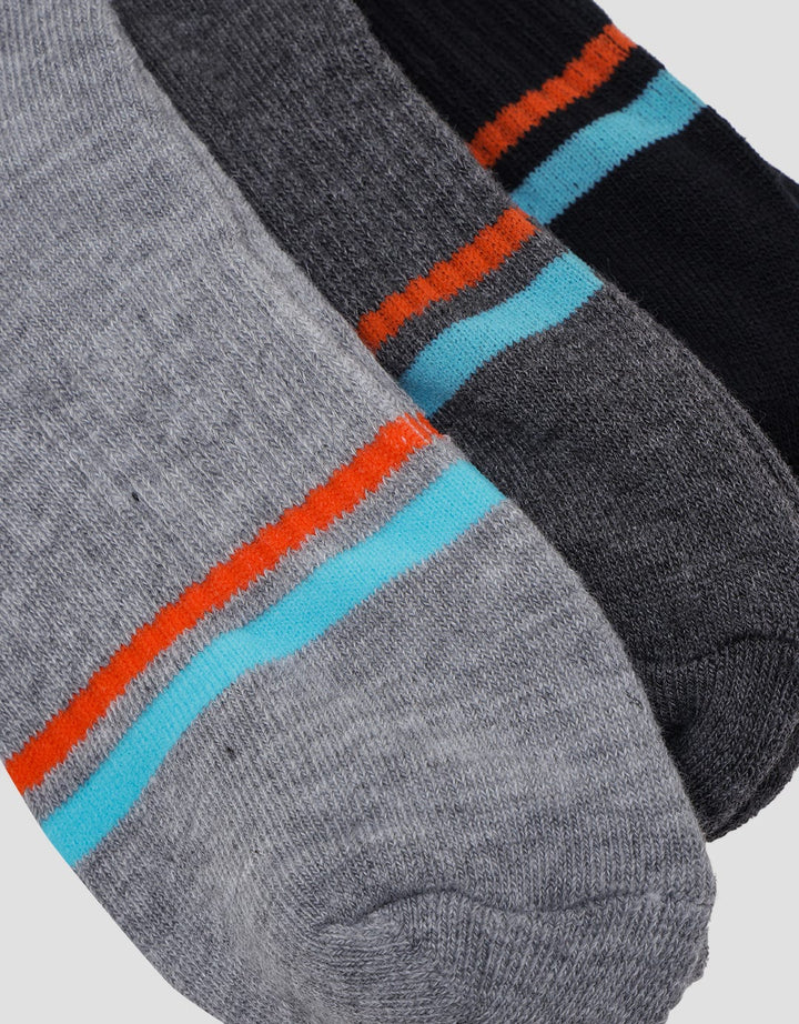 Cole Socks Sport Strip Blue 3Pk Ankle Cspstrip