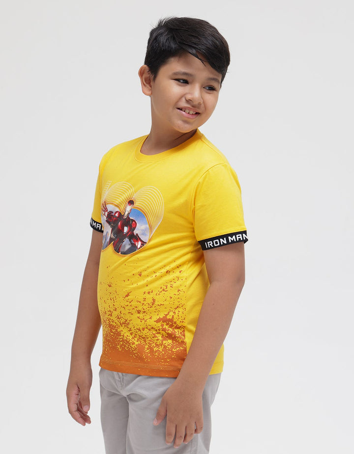 Marvel Iron Man Print Kaos Anak Laki-laki