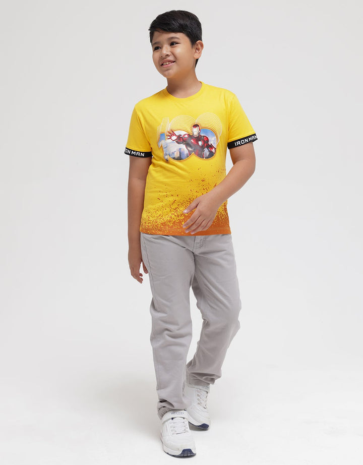Marvel Iron Man Print Kaos Anak Laki-laki