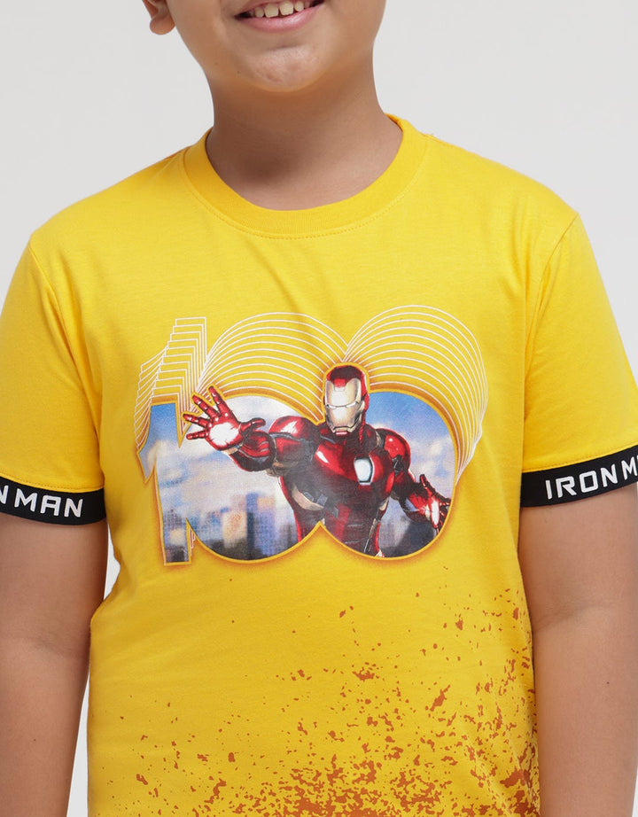 Marvel Iron Man Print Kaos Anak Laki-laki