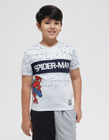 Marvel Short Sleeve T-Shirt Print Spiderman Jongkok Splash