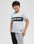 Marvel Short Sleeve T-Shirt Print Spiderman Jongkok Splash