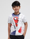 Marvel Short Sleeve T-Shirt Print Spiderman Head Jaring Ombre