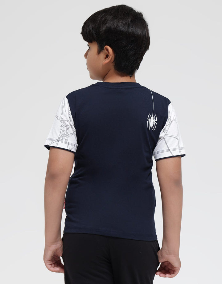 Marvel Short Sleeve T-Shirt Print Spiderman Head Jaring Ombre