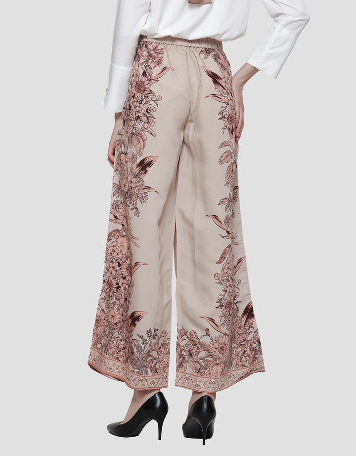 Cardinal Femme Floral Pallazo Celana Wanita
