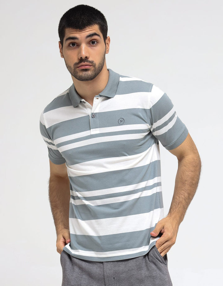 Nevada Jersey Stripe Polo Shirt Men
