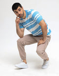 Nevada Jersey Stripe Polo Shirt Men