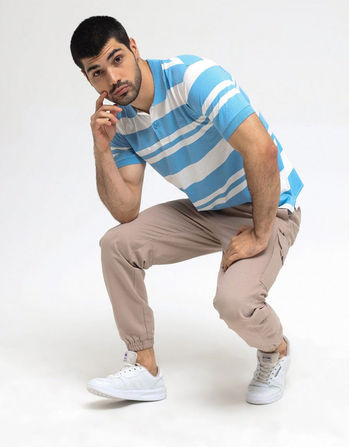 Nevada Jersey Stripe Polo Shirt Men
