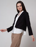 Connexion Blazer Long Sleeve Crop Ponte