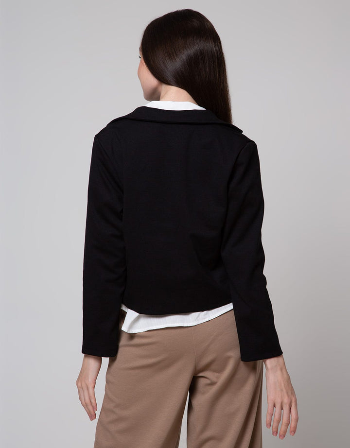 Connexion Blazer Long Sleeve Crop Ponte