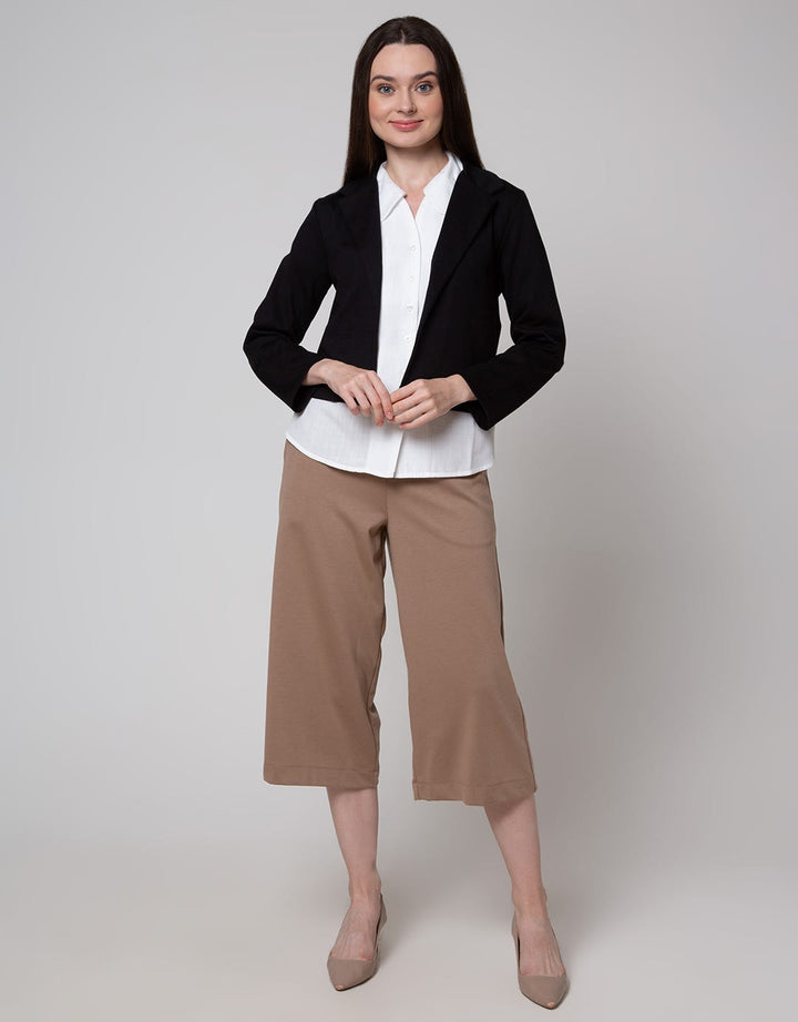 Connexion Blazer Long Sleeve Crop Ponte