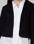Connexion Blazer Long Sleeve Crop Ponte