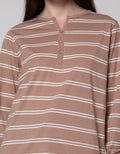 Connexion Henley V Stripe Kaos Wanita