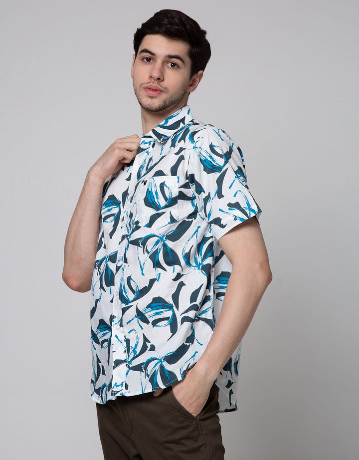 Walrus Abstract Print Kemeja Pria
