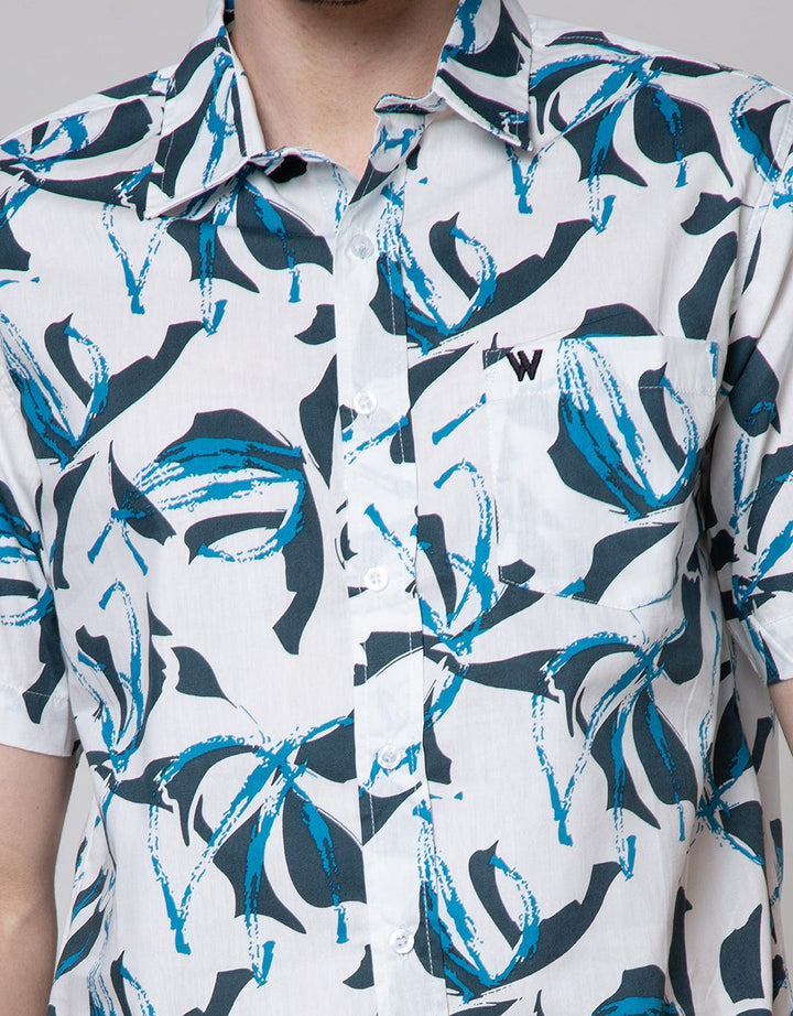 Walrus Abstract Print Kemeja Pria