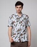 Walrus Abstract Print Kemeja Pria