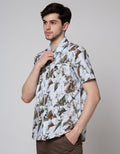 Walrus Abstract Print Kemeja Pria