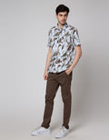 Walrus Abstract Print Kemeja Pria