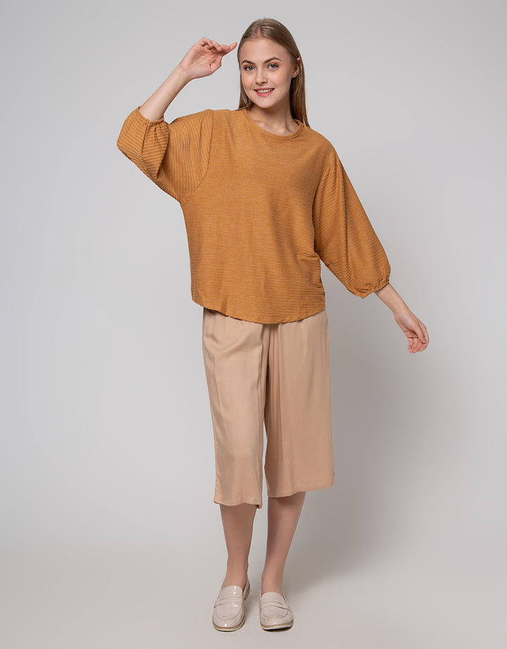 St. Yves Stripy Texture Knit Women's 7/8 T-Shirt