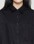 Nevada Woven 1 Button Rayon Kemeja Lengan Panjang Wanita