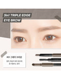 Beauty Of Majesty 3In1 Triple Edge Eyebrow 01 Gray Brown