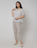St. Yves Printed Rayon Lace Blouse Wanita