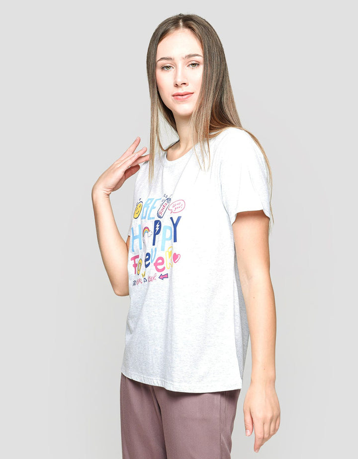 Nevada Happy Forever Kaos Casual Wanita