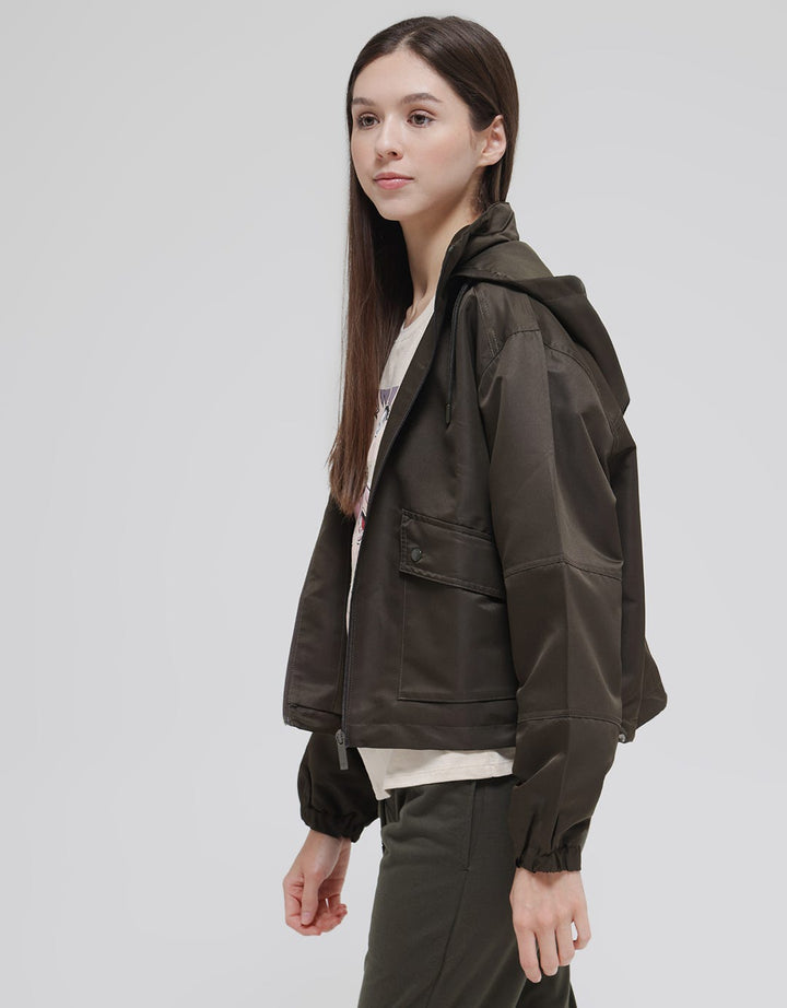 Nevada Jacket Solid Hoodie Zipper And Pocket