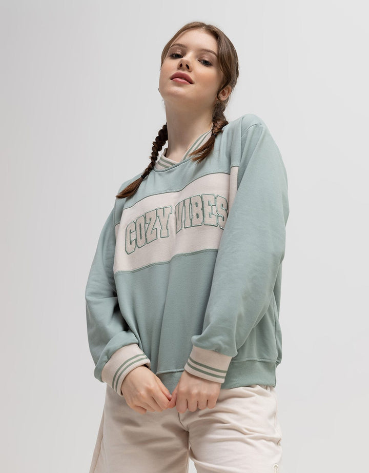 Nevada Sweatshirt Solid C And S V Neck Cozy Vibes