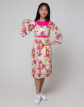 Donita Printed Flower Dress Muslim Anak Perempuan