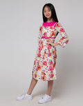 Donita Printed Flower Dress Muslim Anak Perempuan