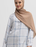 Annisa Long Sleeve Shirt Basic Shanghai Collar Check Print