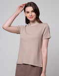 Connexion Rib Cotton Plain Kaos Wanita