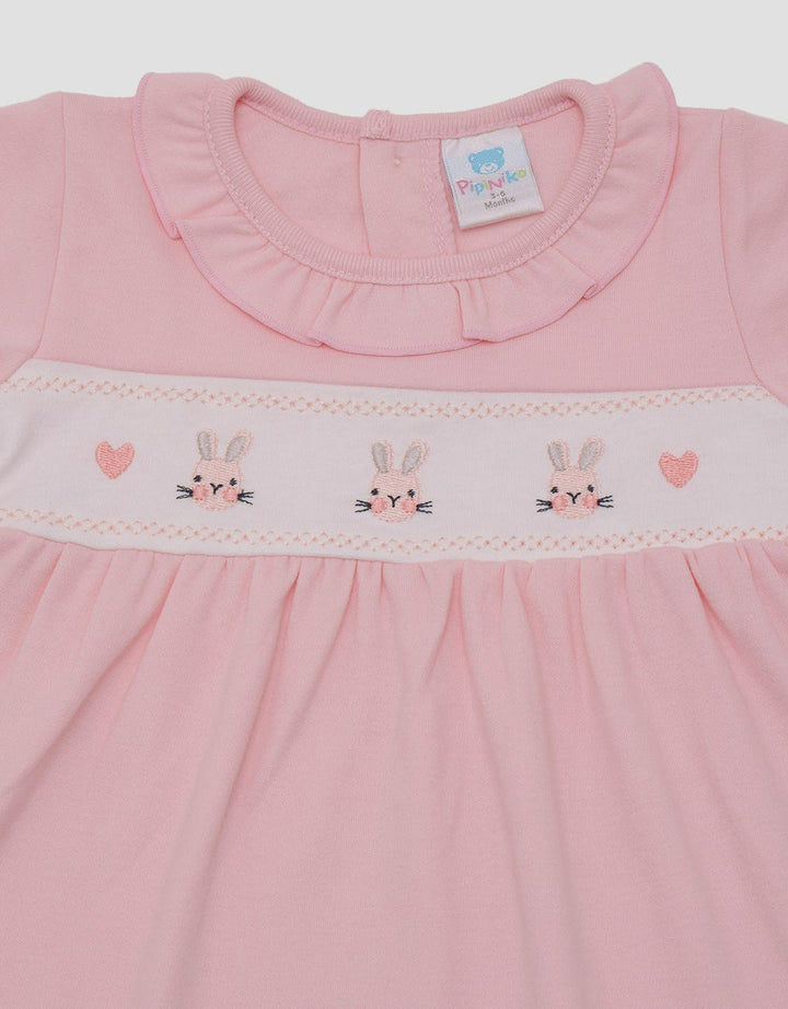 Pipiniko Short Sleeve Midi Dress Newborn 3 Bunnies