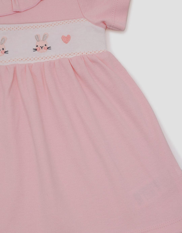 Pipiniko Short Sleeve Midi Dress Newborn 3 Bunnies