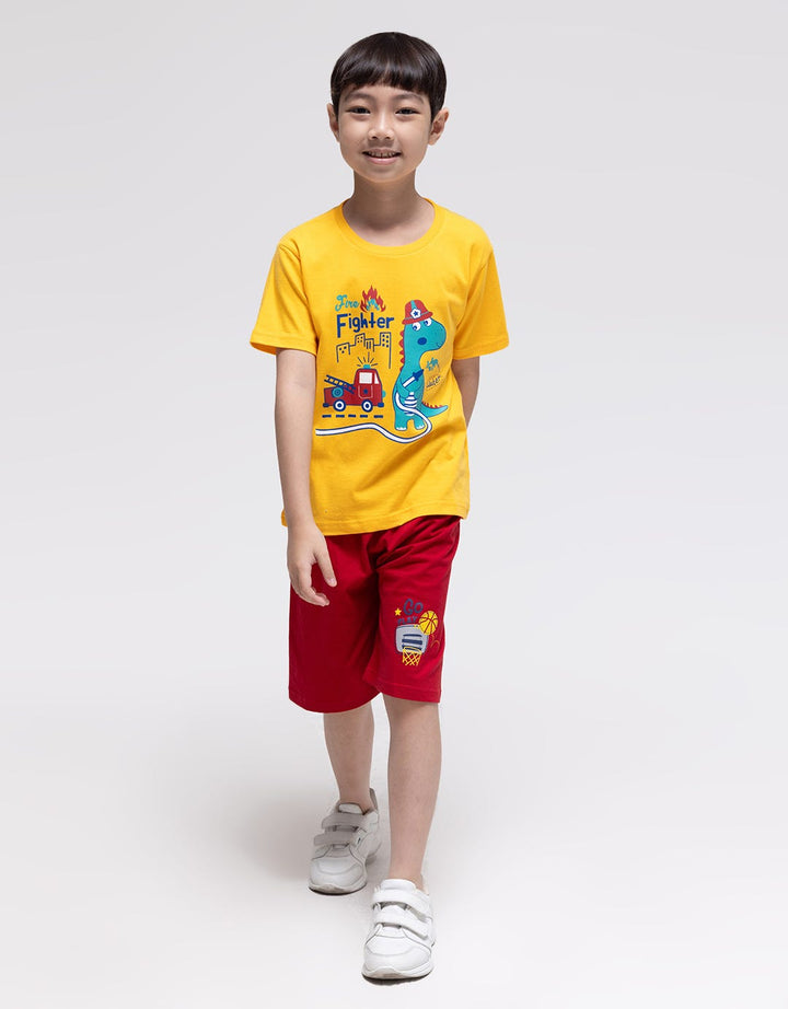 Little M Short Sleeve T-Shirt Best Buy Dino Fireman