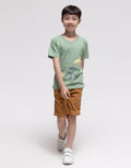 Little M Short Sleeve T-Shirt Dino Family