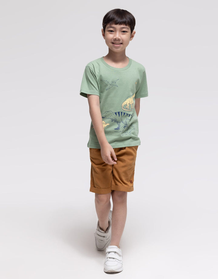 Little M Short Sleeve T-Shirt Dino Family