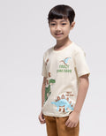 Little M Dino Rawr Print Kaos Anak Laki-laki