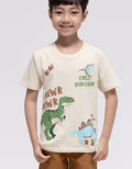 Little M Dino Rawr Print Kaos Anak Laki-laki