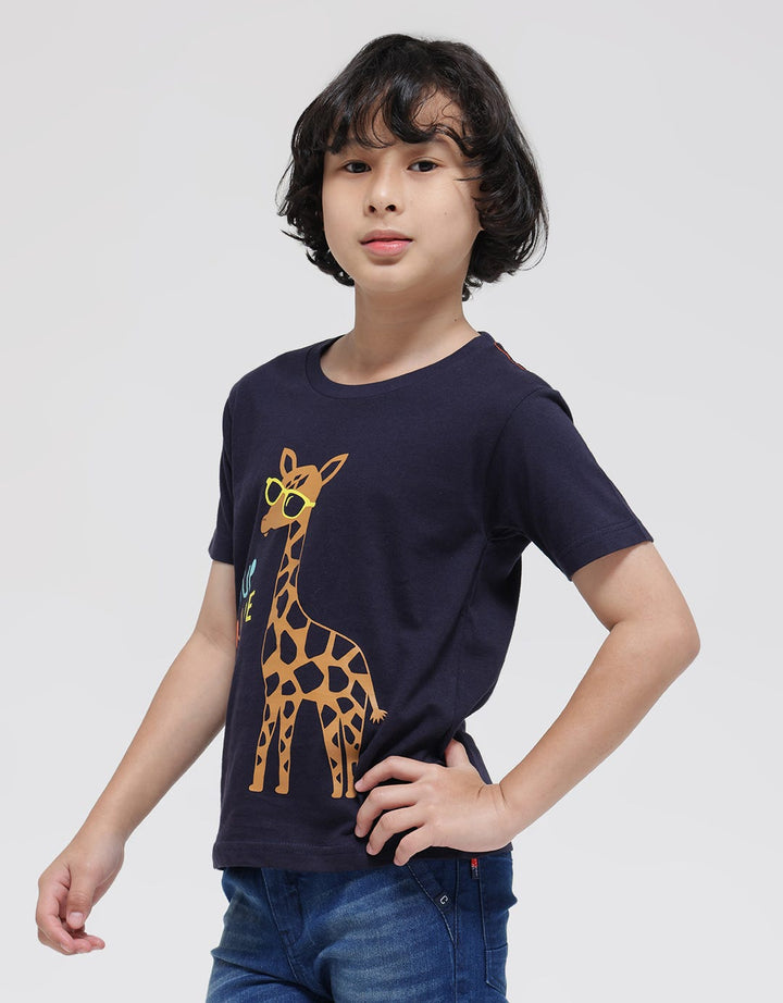 Little M Short Sleeve T-Shirt Print Giraffe